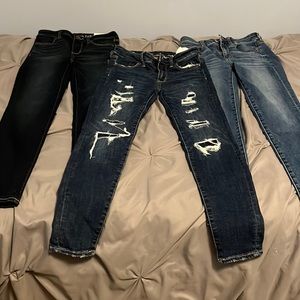 American Eagle jeggings 3 pair size 0 short